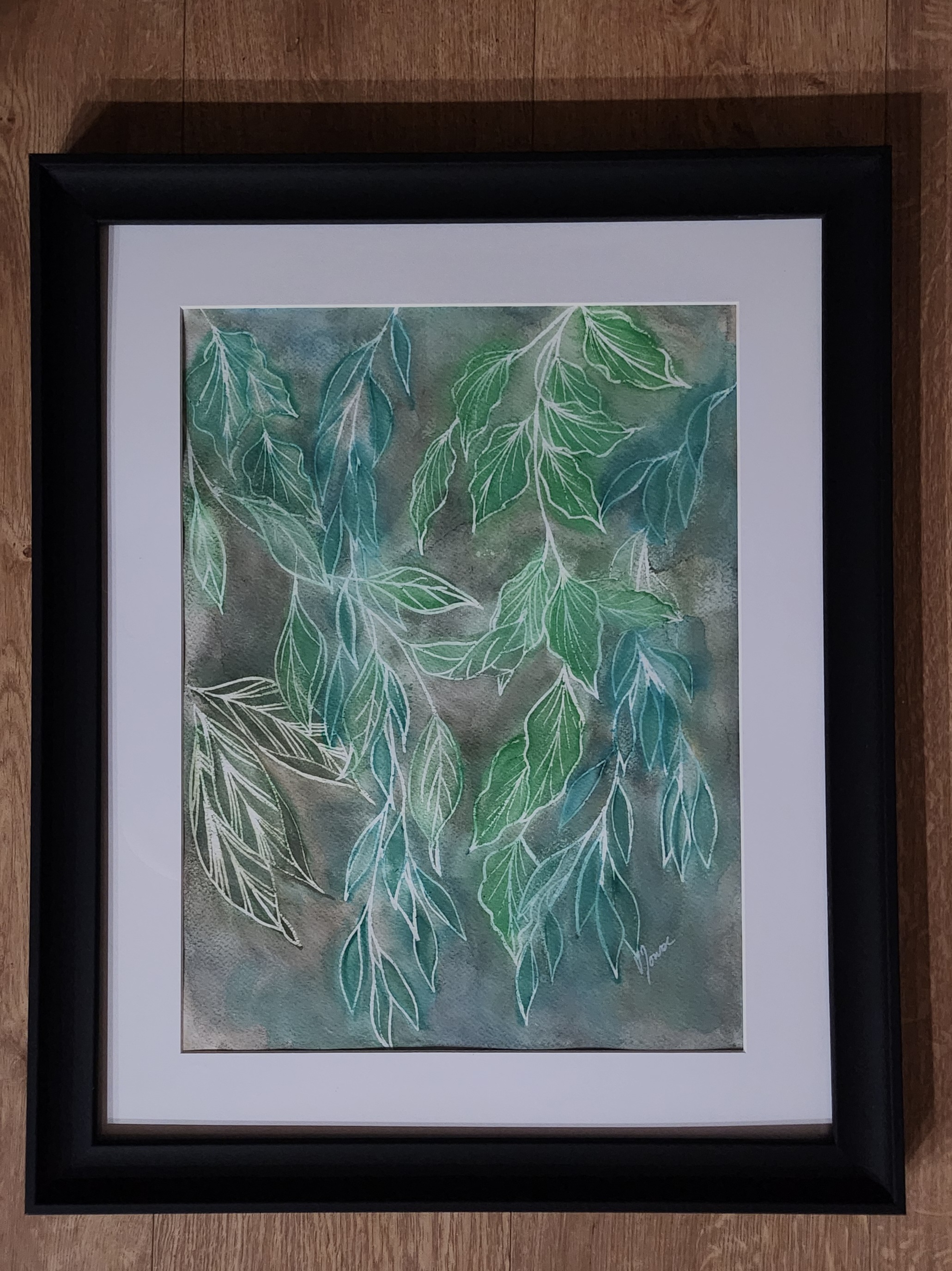 Lianes — gomme et aquarelle , œuvre originale de Virginie Jousse