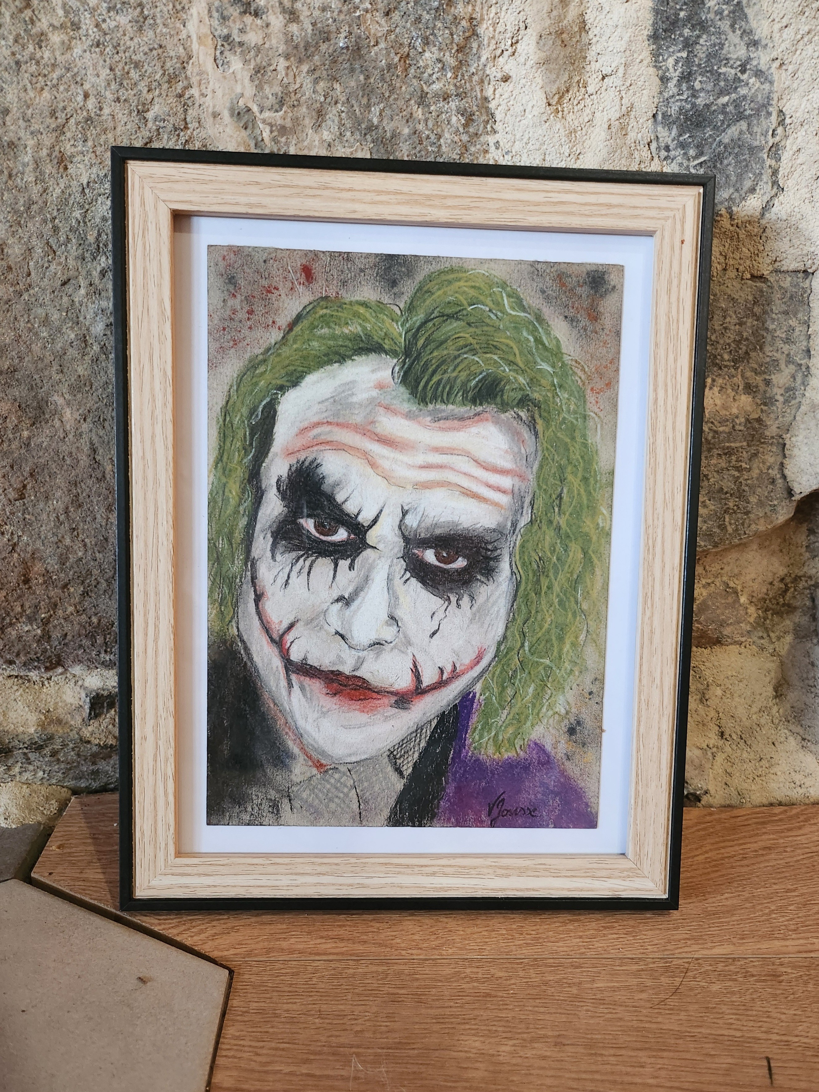 Chaos, Joker — pastel sec, œuvre originale de Virginie Jousse