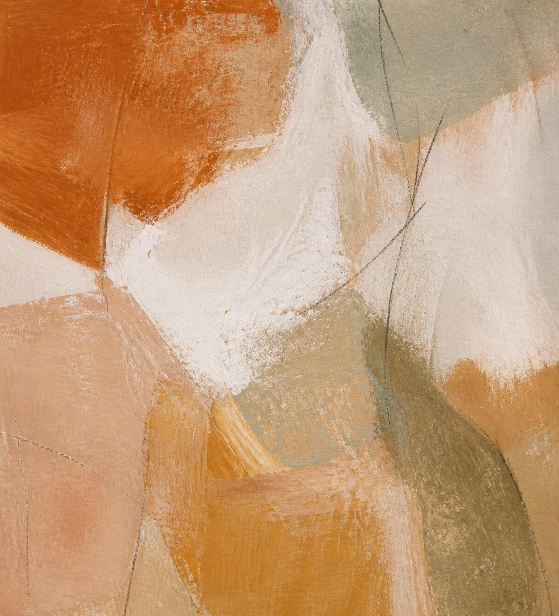 Matières et couleurs de l'atelier de Virginie Jousse : acrylique et pastel sur papier